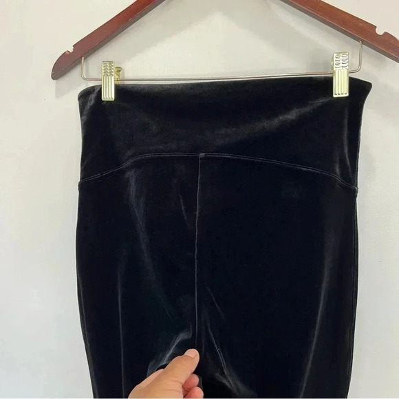 Spanx Tight Legging Pant High Rise Velvet Velour Black Pull-On Full Length XL - Picture 7 of 14